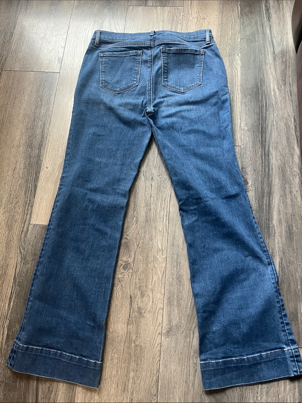 LOFT Blue Wide-Leg Denim Jeans Size10 - Picture 12 of 14